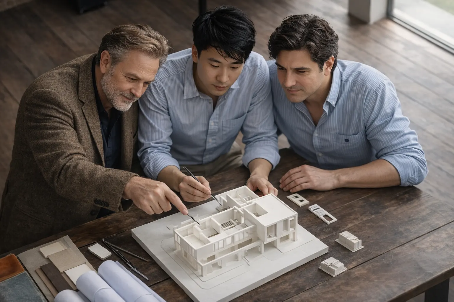 arquitecto con impresora 3d home