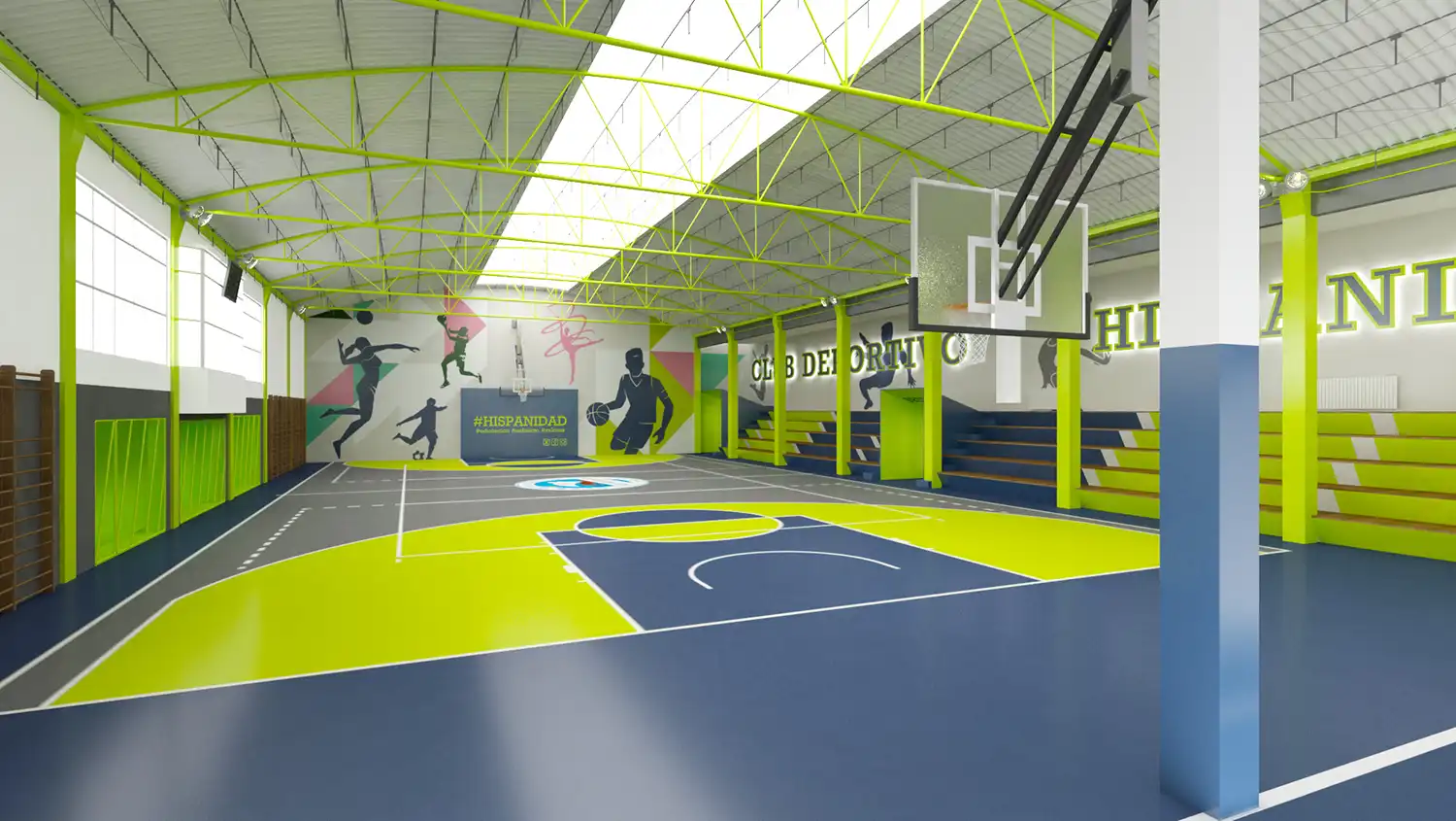 diseño de gimnasio colegio portada